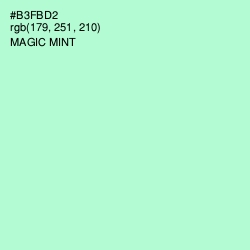 #B3FBD2 - Magic Mint Color Image